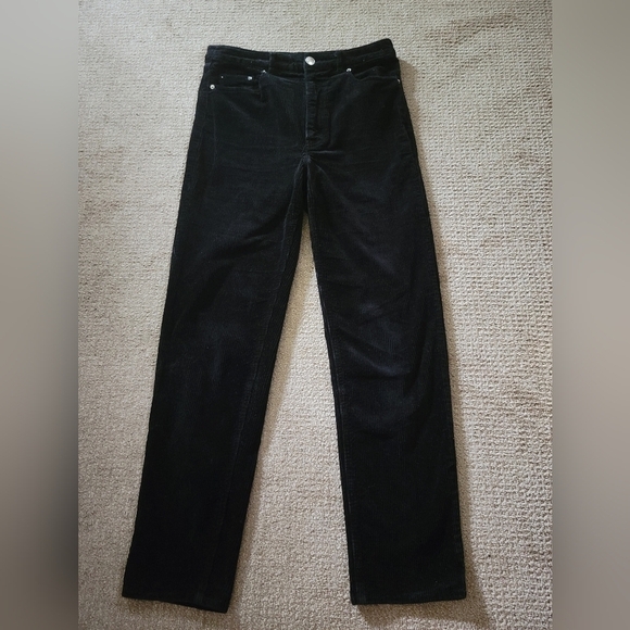 Divided Denim - Divided Black Corduroy Straight Leg Jeans